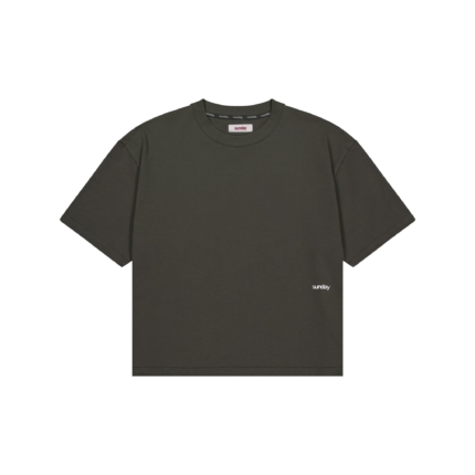Heavyweight Script Sunday Tee - Charcoal