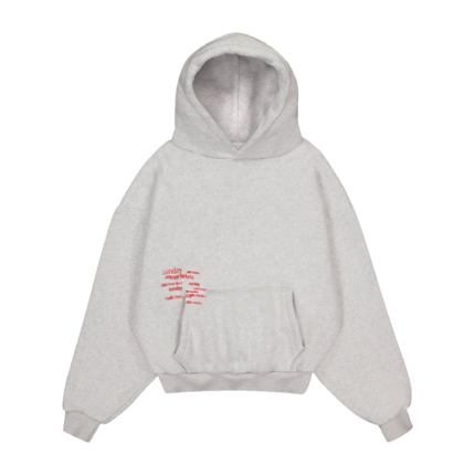 Heavyweight Typewriter Sunday Hoodie - Grey