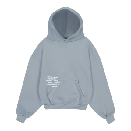 Sunday Hoodie Heavyweight Typewriter Pullover – Gunmetal